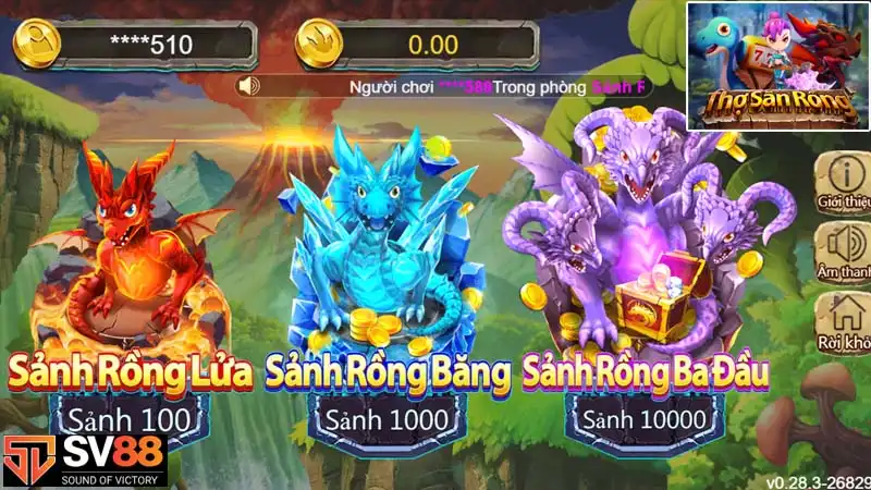 Trò chơi Thợ săn rồng có giao diện cực đẹp Trò chơi Thợ săn rồng có giao diện cực đẹp